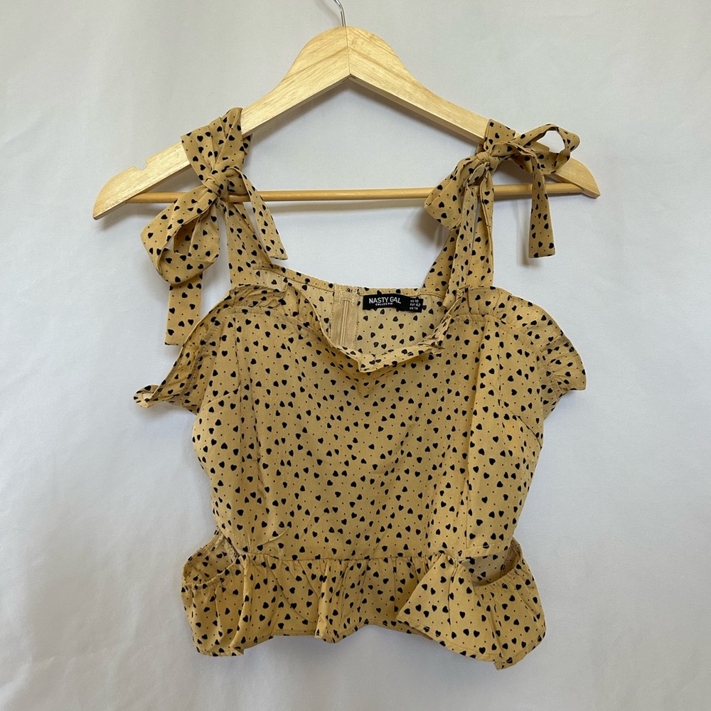 NastyGal Cutout Crop Blouse